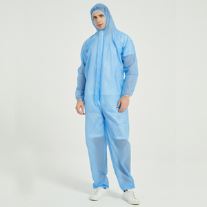 Traje de mono no tejido azul nuevo a precio de fábrica, ropa protectora transpirable y resistente al agua - Product Image 3