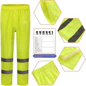 Gilet de sécurité et pantalon de travail haute visibilité en coton 100% ignifuge et réfléchissant, conforme à la norme ANSI Classe 1, avec LED clignotante, personnalisable pour la construction - Product Image 6