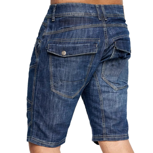 Pantalones cortos lavados de algodón transpirable a precio al por mayor para hombre, pantalones cortos ajustados personalizados informales para hombre, ropa de calle personalizada para hombre - Product Image 3