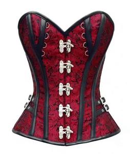 OEM ODM Gothic Lace Wedding Waist Trainer Front Busk Bust Cups Bustier Steel Boned <b>Shapers</b> Clasp Closure Hanging Chains Feature - Product Image 2