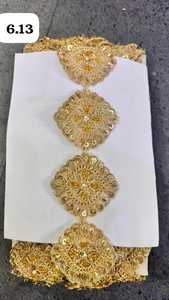 Encaje Floral con Cuentas Ecológico de Alta Calidad, Adorno de Perlas y Cristales Hecho a Mano para Vestidos de Novia, Ropa de Negocios - Product Image 4