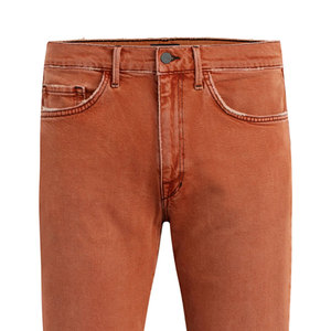 กางเกงทรงตรงเข้ารูปพอดีตัวสำหรับผู้ชายกางเกงยีนส์สกินนี่ยืดระบายอากาศได้ดีปรับแต่งได้เนื้อผ้าแคนวาสสีหน้าแบนสำหรับฤดูหนาว - Product Image 6