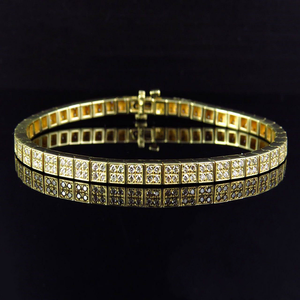 S925 <b>Silver</b> Classic Style Moissanite Round Diamond Elegant Fine Jewelry Custom Handmade <b>Bracelet</b> Gift For Women - Product Image 1