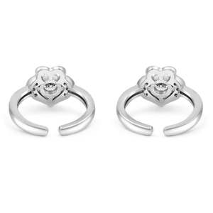 Anillos de Plata para los Dedos de los Pies Zarkan Heart for Heart, de Latón Chapado en Oro con Diamante, para Regalo - Product Image 4