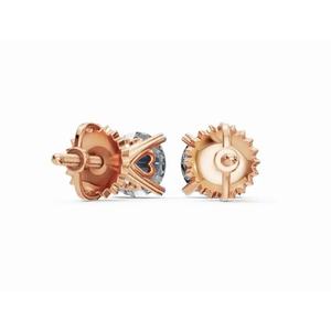 ต่างหูทองคำ 18K คุณภาพสูง ประกายรัศมีอันงดงาม ทรงกลม เจียระไนแบบ Solitaire ผลิตจากเพชรเลี้ยงในห้องปฏิบัติการ สำหรับขายส่งและส่งออก B2B - Product Image 3