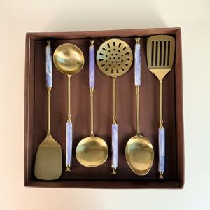Juego de Cubiertos de Acero Inoxidable de 6 Piezas con Mango de Resina, Acabado Dorado, Estilo Moderno, Gran Venta en India - Product Image 6