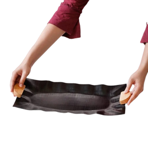 Plateau de service en métal et bois fusionné, taille et design personnalisés, vente chaude, noir, pour ottoman sur base - Product Image 1