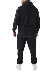 Survêtement léger en coton 100% solide, logo brodé, streetwear d'hiver personnalisé, coupe-vent, respirant, délavé à l'acide - Product Image 6