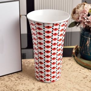 Luxury Handmade Art Deco <b>Tall</b> Ceramic <b>Vase</b> for Wedding Home Decor Tabletop Flower <b>Vase</b> - Product Image 4