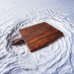 Planche à découper artisanale de luxe de haute qualité bord arrondi lisse bois d'acacia naturel écologique pour ensemble de vaisselle à la maison - Product Image 4