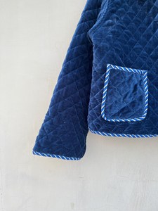 Bata de terciopelo tejido acolchado largo para mujer, abrigo de dama de honor con botones y cuello en V para Otoño/Invierno, lana 100% ecológica a prueba de viento - Product Image 2