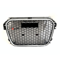 Grille de style RS1 pour Audi A1 S1 8X facelift to RS1 pare-chocs avant grille en nid d'abeille 2013-2015 maille de capot brillant noir et argent