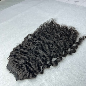 Nouvelle Tendance Cheveux Bouclés Birmans Origine Vietnam Fournisseur Vente en Gros Cheveux Humains Bruts Non Traités Double Trame Tissée à la Machine Paquet de 8"-38" - Product Image 2