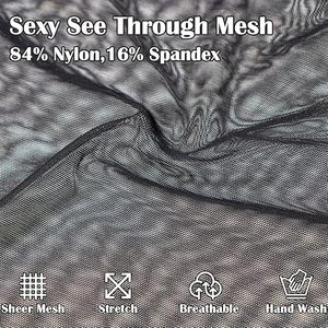 Yinyouyu Mens Xem Thông Qua Bộ Đồ Ngủ Sexy Lưới Sheer Cơ Bắp T Áo Sơ Mi Phòng Chờ Quần Đồ Lót Đồ Ngủ Clubwear - Product Image 4