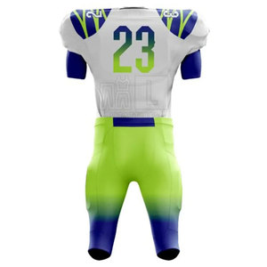 Meilleur uniforme de football américain personnalisé du fabricant avec nom d'équipe respirant à manches courtes sur l'uniforme - Product Image 6