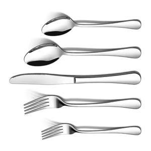 Hermoso juego de cubiertos, cubiertos pulidos con espejo con logotipo personalizado, diseño de diamante de estrella martillada plateada, ideal para cubiertos de hotel y boda - Product Image 2