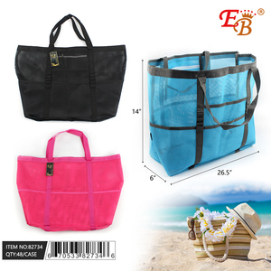 Borsa da spiaggia estiva Vintage da 25 \ "X8 \" X15 \ "moda bohémien borsa a rete portatile certificata BSCI 48 (24) pz/CS - Product Image 1