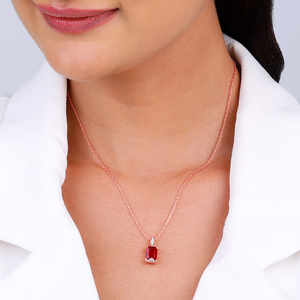 Elegante Collar Clásico para Mujer con Colgante de Oro Rosa y Cadena de Eslabones Premium para Fiestas - Product Image 3