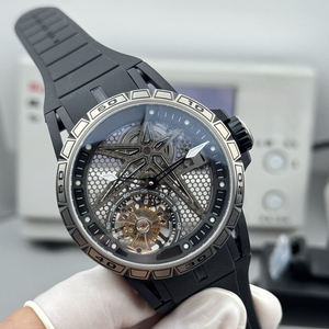 High Quality Titanium Alloy <b>case</b> Black Imported Rubber Strap Luminous Coating Men's Casual Sports <b>Watch</b> - Product Image 2