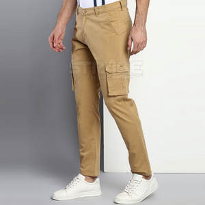 Pantalon cargo décontracté pour homme en toile, taille mi-haute, séchage rapide, léger, écologique - Product Image 3