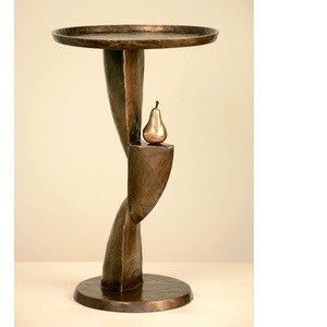 Table d'appoint ronde en métal sur mesure, design personnalisé, qualité antique, taille sur mesure, en aluminium et laiton - Product Image 4