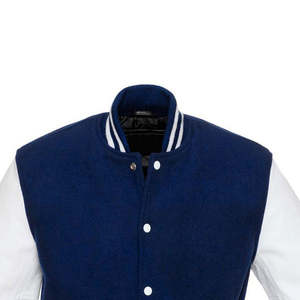 Nouvelle arrivée Veste universitaire de baseball pour homme Automne Haute qualité 100% coton polaire Personnalisée Lettreman Revêtement devant - Product Image 3