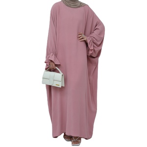 Abaya modeste haut de gamme avec manches à nouer et hijab assorti, robe islamique élégante, fabricants de vêtements musulmans, abaya pour femmes - Product Image 2