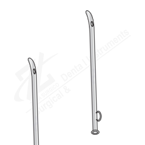 Cathéter ovale à extrémité solide, plaqué chrome, 165 mm de long, instruments chirurgicaux manuels en acier inoxydable, fabricant pakistanais, CE - Product Image 1