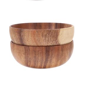 100 % Natural Color Customized Sizes Round Shape Wooden Bowl Handmade Handicrafts Table <b>Top</b> Acacia Wood Fruits Bowl Party Use - Product Image 6