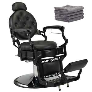 Silla de Barbero Hidráulica Industrial Vintage OEM de Alta Resistencia con Componentes de Plástico Reclinables para Salón de Belleza Multiusos al por Mayor - Product Image 1