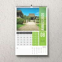 Calendrier couleur personnalisé 12 planificateur mensuel calendrier mural impression pour la maison et le bureau