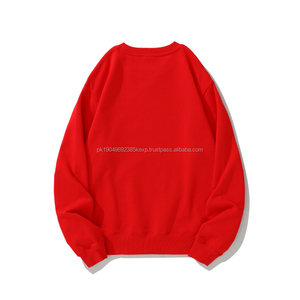 เสื้อสเวตเตอร์แฟชั่นผ้าคอตตอนแบบสวมหัวสำหรับผู้ชายเสื้อสเวตเตอร์แบบสวมหัวไม่มีฮู้ดแบบไม่มีเชือกผูกไม่มีกระเป๋าขอบ - Product Image 4