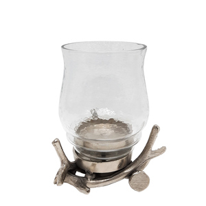 Lot de 2 bougeoirs de grande taille en verre et aluminium couleur or en métal pour décoration de mariage et d'hôtel - Product Image 6