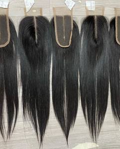 Extensions de cheveux humains vietnamiens lisses en dentelle fine de couleur naturelle, fermeture en dentelle 2x4 2x6, dentelle suisse transparente HD pour femmes - Product Image 1