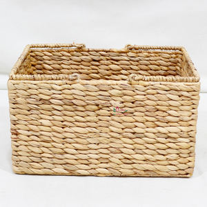 Artex Dong Thap Panier de rangement naturel tissé à la main en jacinthe d'eau avec poignées - Product Image 5