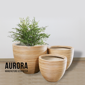 Macetas y jardineras de fibra de vidrio ambientales de diseño personalizado de la fábrica de Vietnam Precio de fábrica con acabado personalizado - Product Image 2