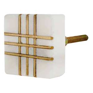 Boutons en marbre de couleur blanche et dorée Forme ronde Boutons en marbre les plus vendus avec taille de forme de couleur personnalisée Fabriqué en Inde Article - Product Image 3