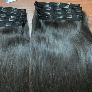 IET-extensiones de pelo con clip, accesorio para el cabello de color negro y liso - Product Image 1