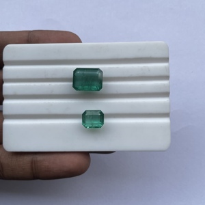 8mm 12mm tự nhiên Zambia xanh ngọc lục bảo đá bát giác cắt mặt lỏng đá quý bán buôn lỏng đá quý đồ trang sức làm - Product Image 1