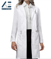 Blouse de médecin blanche, blouse de laboratoire médicale, logo personnalisé, douce, respirante, blouse de laboratoire médicale, coton polyester de haute qualité