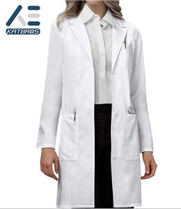 Blouse de médecin blanche, blouse de laboratoire médicale, logo personnalisé, douce, respirante, blouse de laboratoire médicale, coton polyester de haute qualité - Product Image 5