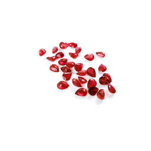 Natural Bangkok Ruby <b>Beads</b> Calibrated Pears 5x7mm 6x8mm Faceted Loose Gemstone Fine for DIY Jewelry Making Heat Treated <b>Red</b> - Product Image 1