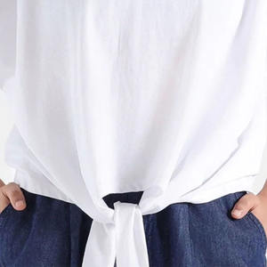 Ropa de calle para mujer, camisetas de verano, algodón 100%, tejido orgánico personalizado, secado rápido, transpirable, ajuste holgado, venta al por mayor - Product Image 4