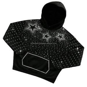 Nouveau sweat à capuche de luxe pour homme 100 % coton, orné de strass en forme de diamant, coupe oversize, haute qualité, entièrement incrusté de diamants, style bling, pour l'automne - Product Image 1