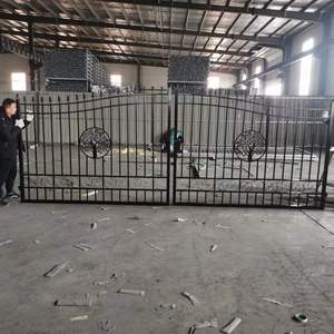 Wholesale <strong>Modern</strong> House Exterior <strong>Entrance</strong> Wrought Iron Driveway <strong>Gate</strong> 16ft 20ft Decorative Metal <strong>Gate</strong> Horse <strong>Design</strong> - Product Image 3