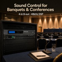 Processeur audio numérique 4 entrées 8 sorties, mélangeur DSP, entrée/sortie XLR équilibrée pour salle de banquet, salle de réunion