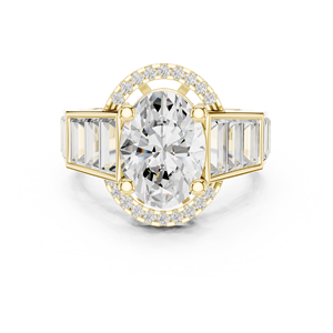 Bague ethnique pour femme en or 18 carats avec diamant taille ovale pour occasions spéciales - Product Image 5