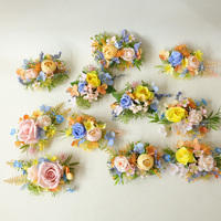 Corsage floral de mariage, corsage de poignet, boutonnière de poche, fleur pour verre à vin, pour célébrations professionnelles, Saint-Valentin, fait main