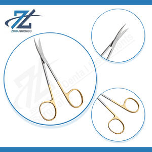 Tijeras de ligadura Inserto duro de carburo de tungsteno, instrumentos quirúrgicos curvos de 185mm de largo Fabricante de Pakistán - Product Image 4