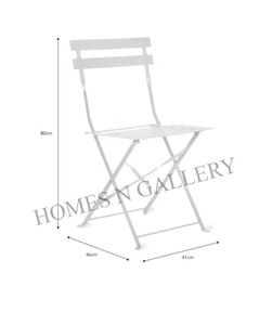 เก้าอี้พับเหล็กโลหะแบบพับได้ดีไซน์แบบขาตั้งสูงแบบใหม่ - Product Image 2